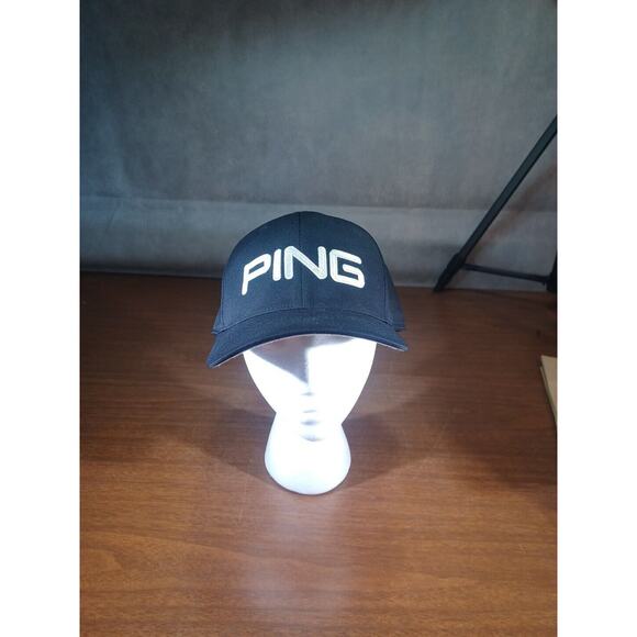 PING Sensorcool Golf Black Flex Fix Hat Cap L /XL - Picture 1 of 11